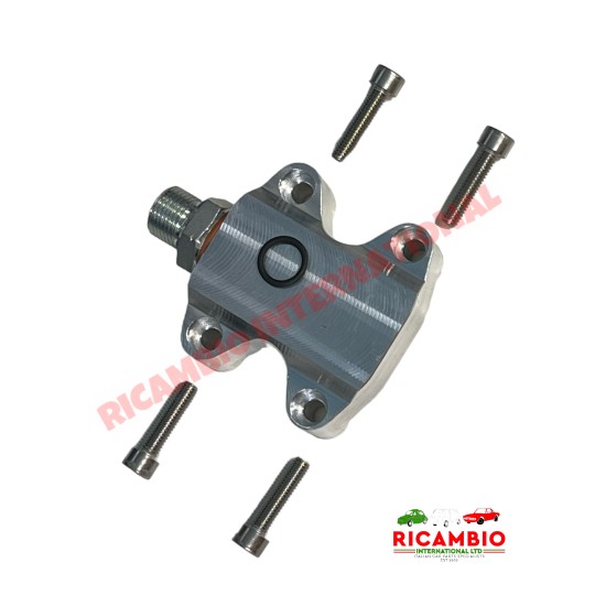 Adaptador del radiador de aceite a la tapa de distribución - Classic Fiat 500, 126