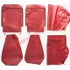 Conjunto de tapas de asiento rojo burdeos-Classic Fiat 500