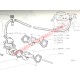 Espaciador de la bomba de combustible-Fiat 850, 1300, 1500