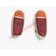 Pair of Rear Lamp Rubber Seals - Classic Fiat 500 N