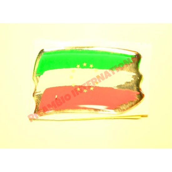 Etiqueta de bandera italiana