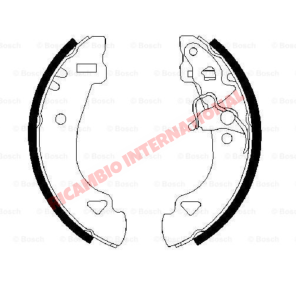 Set Rear Brake Shoes - Classic Fiat Panda, Uno Lancia Y10