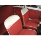 Juego de Fundas de Asiento Rojo y Marfil - Classic Fiat 500 Giardiniera