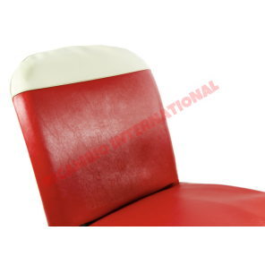 Red & Ivory Seat Covers Set - Classic Fiat 500 Giardiniera