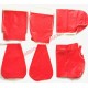 Juego de Fundas de Asiento Rojo y Marfil - Classic Fiat 500 Giardiniera