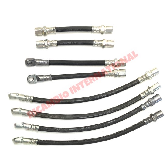 Complete Brake Hose Kit (8 piece) - Fiat 130 2.8 & 3.2 all models
