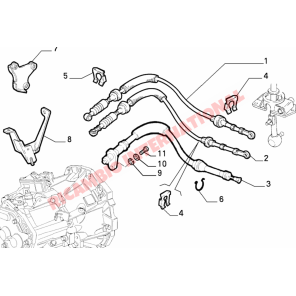 Cable de enlace de engranajes - Fiat Cinquecento