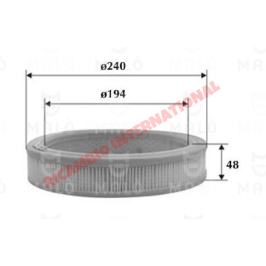 Air Filter - Fiat Strada/Ritmo,Regata,131,X19,Uno