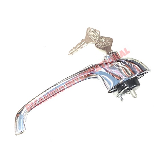 Chrome Outer Door Handle & Keys - Classic Fiat 500