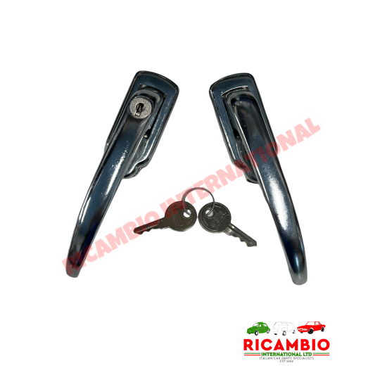 Outer Chrome Door Handle Kit - Classic Fiat 500