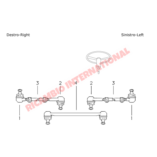 Center Drag Link Steering Joint - Fiat Campagnola