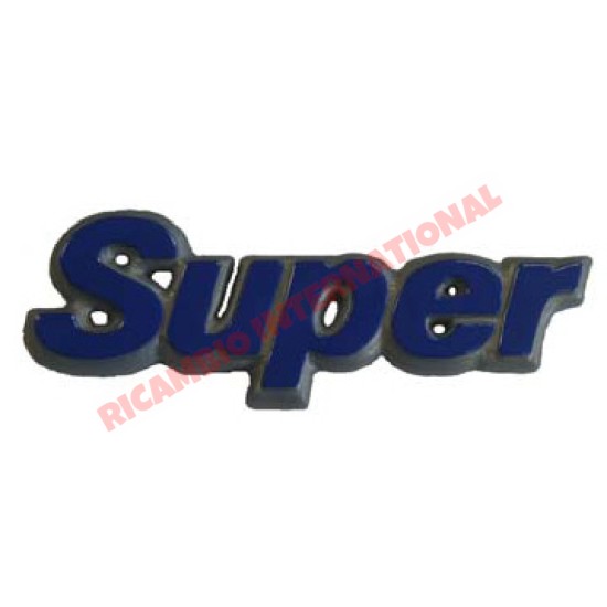 Insignia 'Super' del lado trasero - Classic Fiat Panda