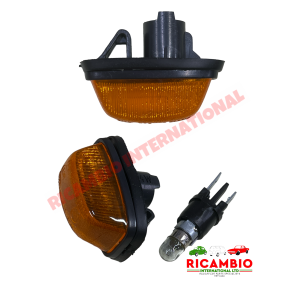 Lámpara y bombilla del repetidor lateral (ámbar) - Fiat 126