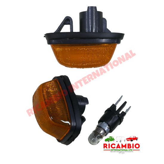 Side Repeater Lamp & Bulb (Amber) - Fiat 126