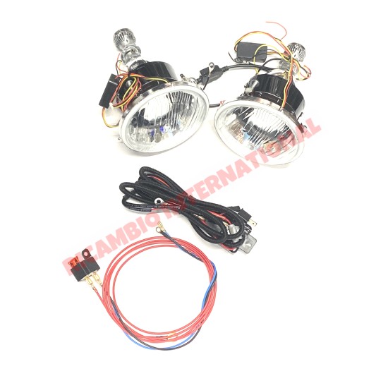 Kit completo de faros LED (reflector negro) - Classic Fiat 500