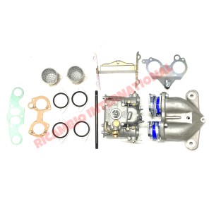 Kit de carburador, colector y soporte TWIN WEBER 40 DCOE - Classic Fiat 500, 126