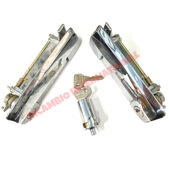 Chrome Outer Door Handle Kit (3 pieces) - Fiat 127