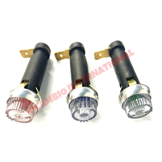 Dash Light & Bulb Holder (GREEN) - Classic Fiat 500,600,850