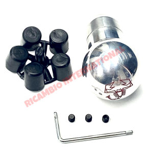 Perilla de engranaje cromado Abarth pulido-Classic Fiat 500.126.600.850