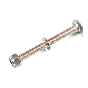 Perno para parachoques de acero inoxidable, lavadora y tuerca (120 mm) - Fiat 500 clásico