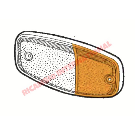 Front Combination Repeater Lamp Lens Cover - Lancia Fulvia