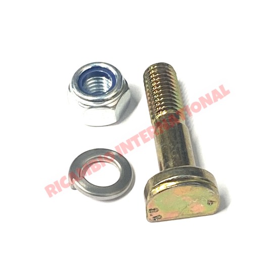 Starter Motor Bolt, Spring Washer and Nyloc Nut - Classic Fiat 500, 126