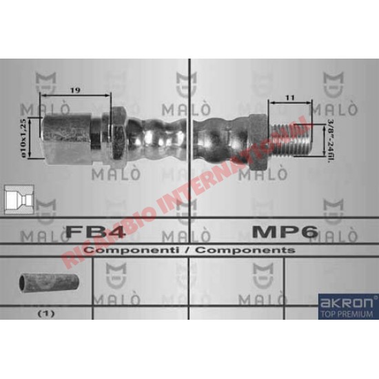 Rear Brake Hose - Fiat X19