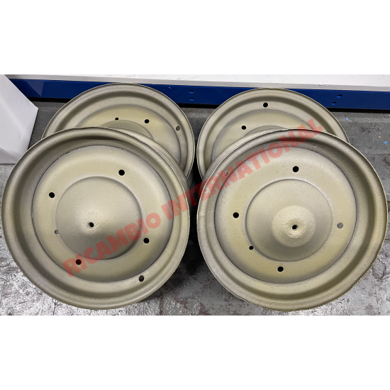 Second Hand Set of FOUR Steel Road Wheel - Classic Fiat 500