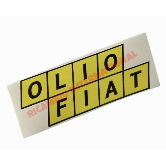OLIO FIAT Stickers 150mm (Available in Yellow,White or Blue)