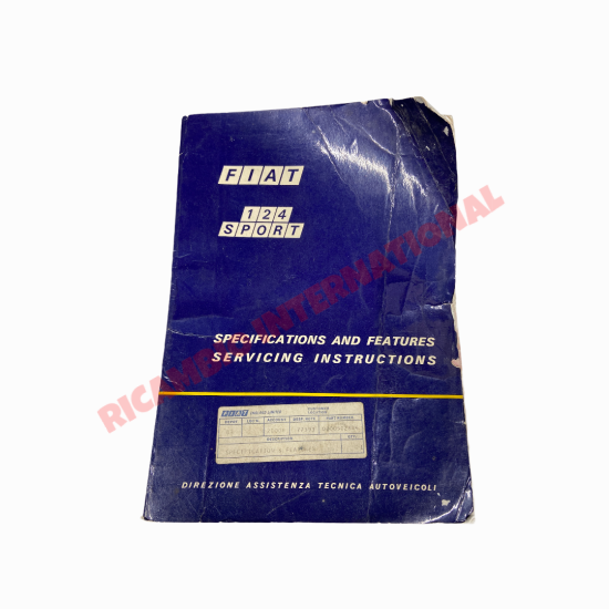 Libro/Manual de Servicio y Especificaciones de Fiat genuino - Fiat 124 Sport & Spider