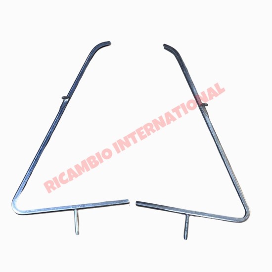Chrome Quarter Light Frame Kit - Fiat 850T
