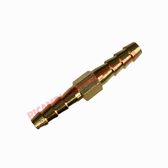 Brass Hose Joiner Piece 6mm - Classic Fiat 500, 126, 600, 850, 900