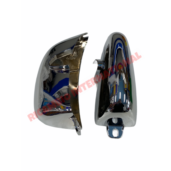 Par de cromados front bumper overiders - Autobianchi Bianchina Series 1 & 2 Transformabile todos los modelos