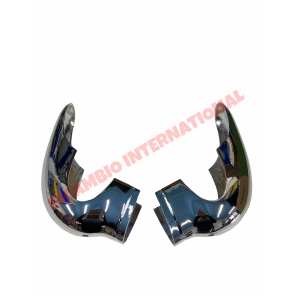 Par de cromados front bumper overiders - Autobianchi Bianchina Cabrio todos los modelos