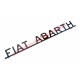 Chrome Metal Rear 'Fiat Abarth' Badge  & Clips - Classic Fiat 500,600,850,124,125,127,128