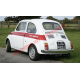 Chrome Metal Rear 'Fiat Abarth' Badge  & Clips - Classic Fiat 500,600,850,124,125,127,128