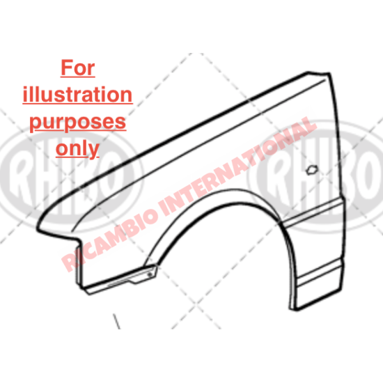 O/S Right Hand Front Wing - Fiat Uno MK1