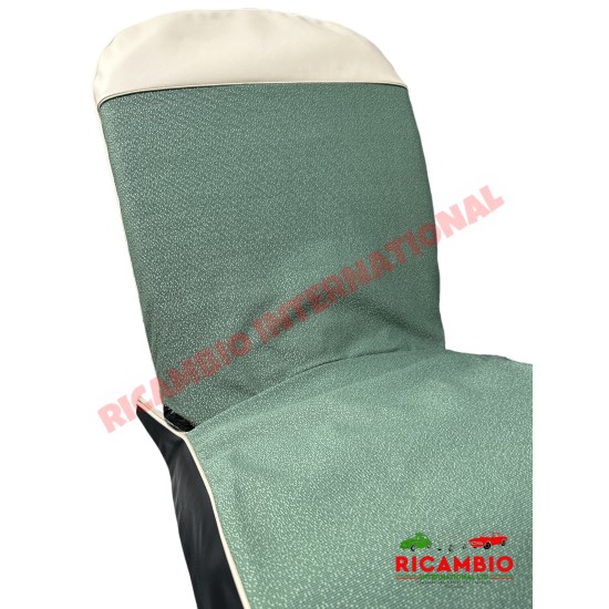 Green Cloth & Vinyl Seat Covers Set - Classic Fiat 500