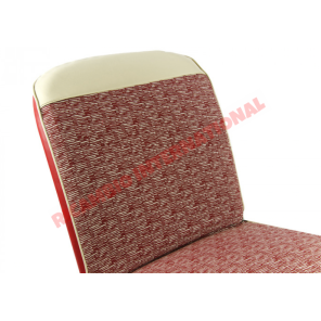 Tela roja y vinilo conjunto de cubiertas de asiento - Classic Fiat 500