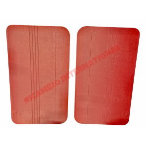 Burdeos rojo panel interior de la puerta &clips set - Classic Fiat 500 F