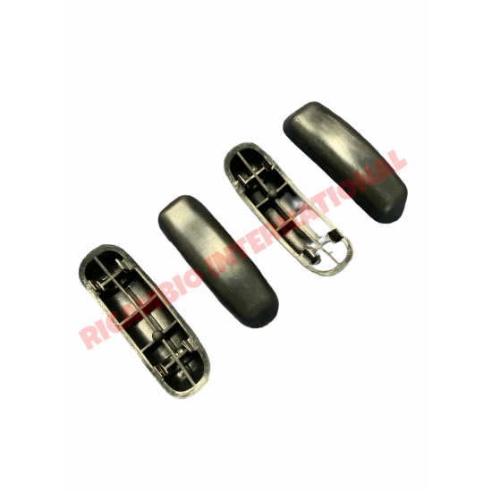Juego de CUATRO gomas cromadas para parachoques - Fiat 500 clásico