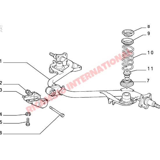 Pair of Rear Coil Springs (2) - Classic Fiat Panda