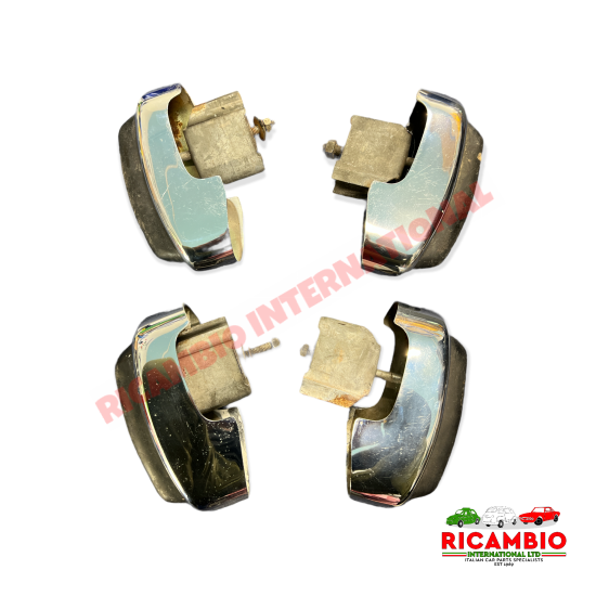 Second Hand Set of Chrome Bumper Overiders - Classic Fiat 500