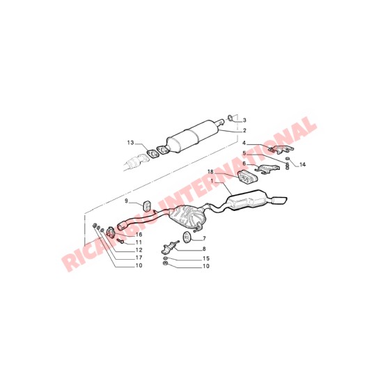 Rear Exhaust - Fiat Coupe