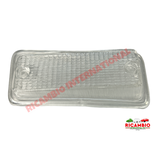 Lente del indicador luminoso delantero izquierdo N/S blanco - Fiat 126 todos
