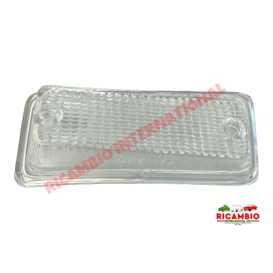 Lente del indicador luminoso delantero derecho O/S blanco - Fiat 126 todos