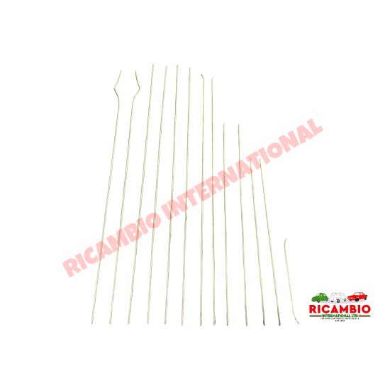 12 Piece Chrome Trim Moulding Kit - Autobianchi Bianchina Convertible