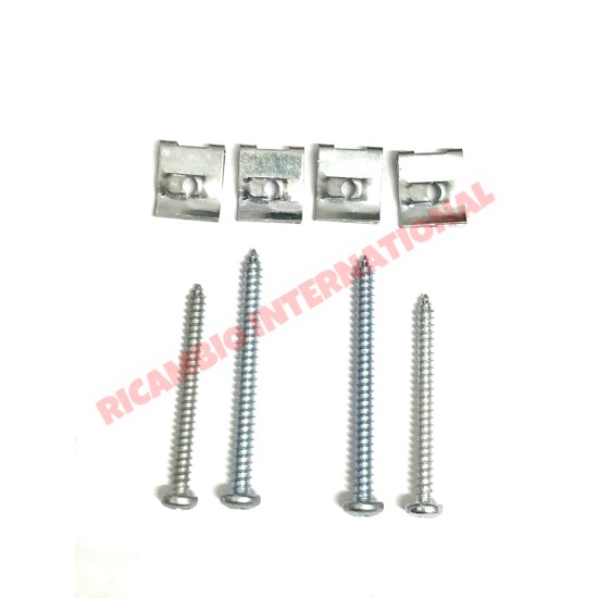 Kit de tornillos y clips para las luces traseras (acero inoxidable) - Classic Fiat 500