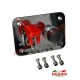 Panel de interruptores de encendido cromado estilo Racing