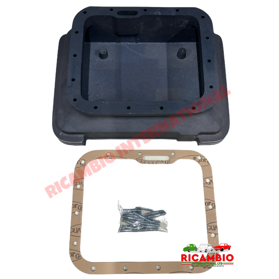 Kit de aleación anodizada negra y juntas - Fiat 500 clásico N/D/F/L/R, 126 refrigerado por aire